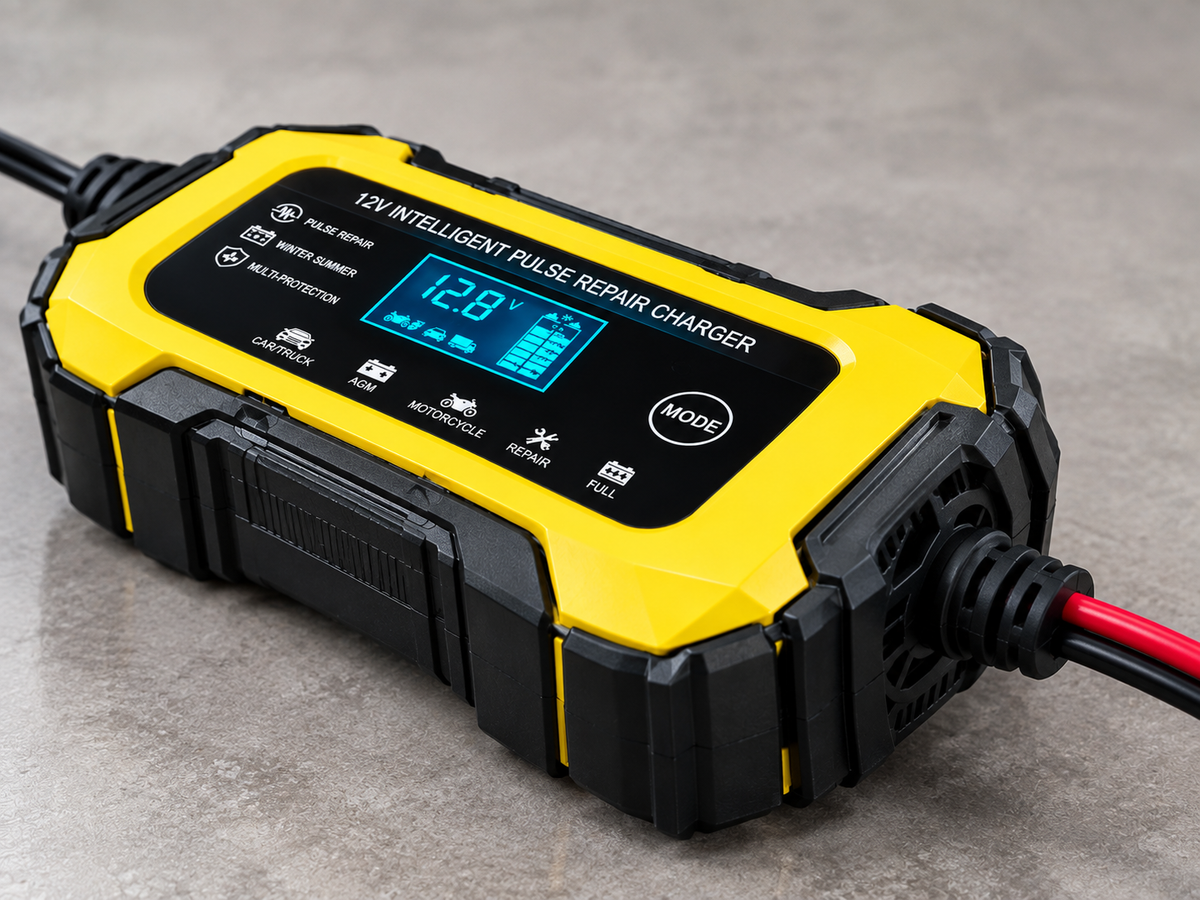 Voltix Pro – Cargador y Reparador Inteligente de Batería 12V